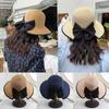 Lady Summer Bucket Beach Straw Hat Foldable Cap Wide Brim Sun Hat