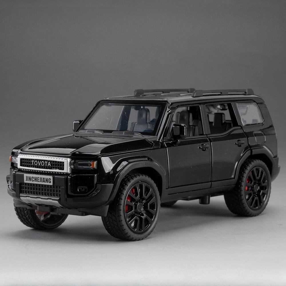 1:32 Prado SUV Car Model Toy Alloy Die-casting Back 6 Doors Can Be Opened Sound and Light Off-road Vehicle Children Boy Gift Collection