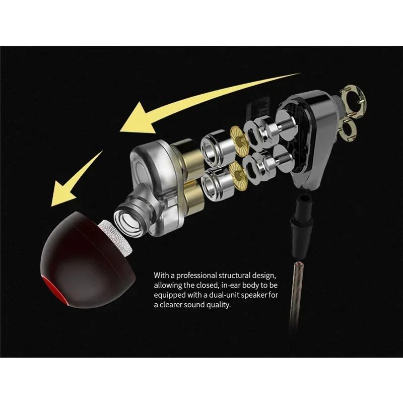 Оригинальные наушники QKZ CK8 4D Copper Driver HiFi, спортивные наушники, бас-стереогарнитура, музыкальные наушники-вкладыши 3,5 мм с микрофоном