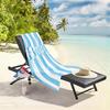1pc Alba Rosa Tropical Striped Design 2D Printed Microfiber Beach Towel, quick dry super absorbent. Great for beach, pool