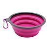 Pet Dog Folding Bowl Silicone Dog Food Water Basin Outdoor Travel Portable Folding Pet Supplies Hooks Pet Bowl Feeder Tableware