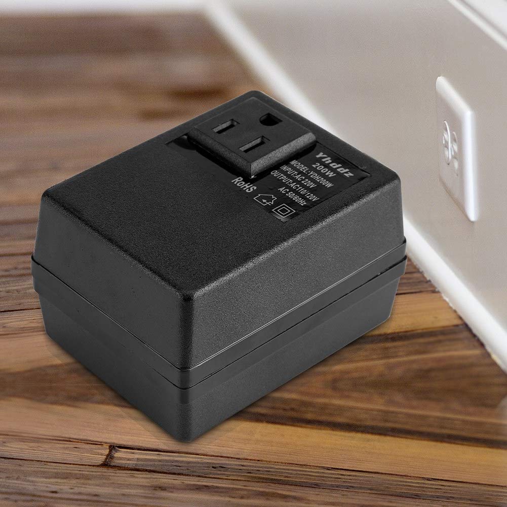 Voltage Travel Electronic International Voltage Converter Transformer 220V to 110V Max 200W Converter,