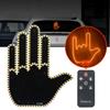 Car LED Finger Gesture Light for Rear Window LED Fun Interactive Gestures Palm Light Decoration