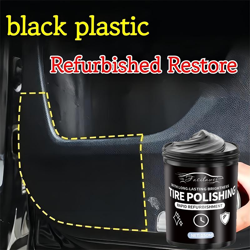 1pc 150G Car Leather & Plastic Repair Paste - Restores Black Gloss to Automotive Care Products, Plastic & Artificial Leather Res