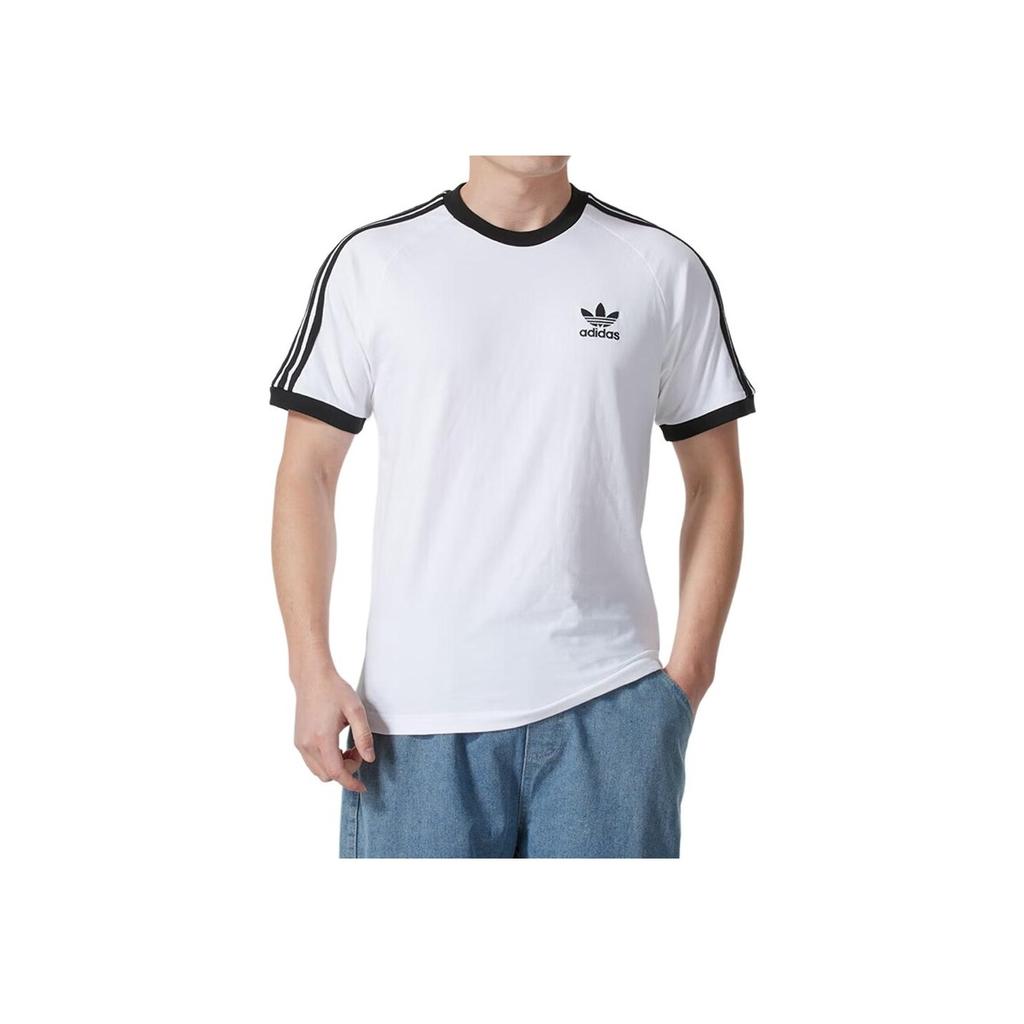 Adidas 3-Stripes Comfortable Cool Breathable Soft Short Sleeve T-Shirt Men Tops White KB2460