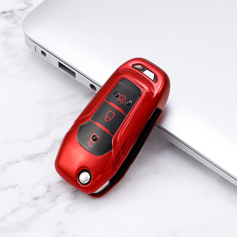 Для Ford Fusion Fiesta Escort Mondeo Everest Ranger S-Max Kuga 2 Модный ТПУ автомобильный складной чехол для ключей чехол-мешок чехол брелок для ключей протектор