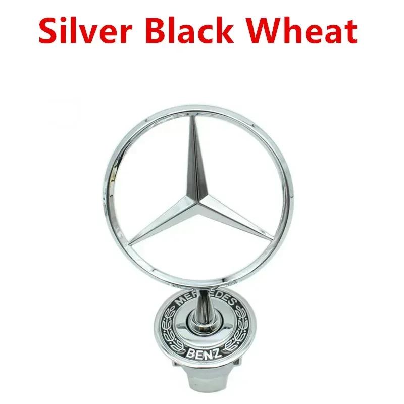 1pcs 44mm 3D Metal Zinc Alloy  Emblem For Front Bonnet Hood Logo Badge Car Styling Accessories A2108800186 Mercedes Benz
