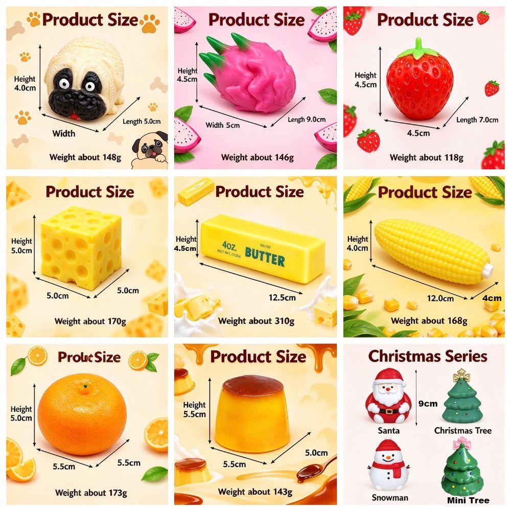 Super Soft Watermelon Squeezed Toy Creative Squishy Toy Portable Squeeze Vent Ball for Kids Adults
