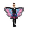 2Pcs/Set Girl Butterfly Wings Costume with Tutu Skirt Vibrant Color Versatile Seasonal Wear Carnival Cosplay Fairy Dress-Up Set