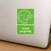 Наклейка для переработки для мусорного бака самоклеящаяся водонепроницаемая знаки сортировки отходов для дома офиса квартиры отеля школы и общественной зоны