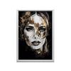 Face of a Woman In Black and Gold Face of a Woman In Black and Gold, 50X70 Cm, Unframed, Premium Canvas On Stretcher