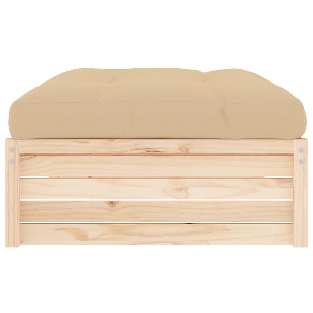 Garden Stool 120 x 80 cm Solid Pine Wood
