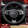 Jaguar Steering Wheel Cover - Genuine Leather, Non-Slip, Breathable, Fits XF, F-PACE, XEL, XFL, XJ, XE, All-Season
