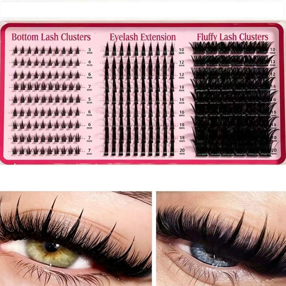 Lower Eyelashes Lash Extensions Kit DIY Segmented False Eyelashes Kit Manga-style Eye Makeup
