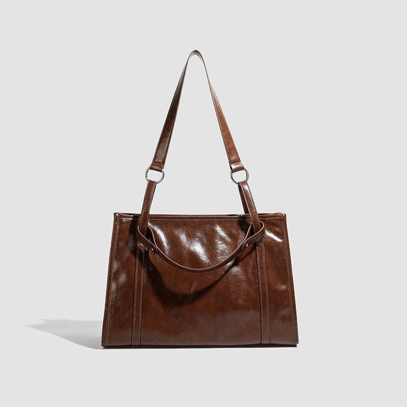 Simple Retro High-End Large Capacity Commuter Bag Fashionable Student Versatile Tote Bag Single Shoulder Crossbody Bag