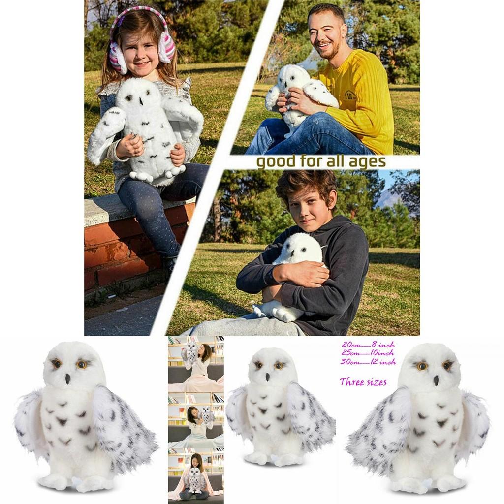 Adorable Wizard Snowy Owl Plush Toy Soft Stuffed Doll For Kids Christmas Gift