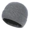 Autumn New Arrivals Unisex Fleece-Lined Hat Thickened Cold-Resistant Cotton Beanie Outdoor Travel Cycling Solid-Colour Beanie