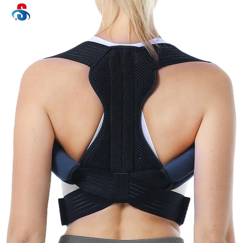 Adjustable Invisible Breathable Lightweight Eco-Friendly Soft Elastic Back Posture Correction Back Brace Fixation Protection