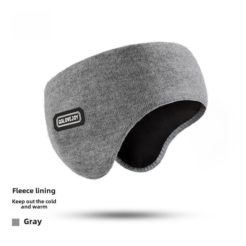 Men's Winter Windproof Ski Earmuffs for Outdoor Sports and Cycling, Double-Layer Headband Warmth - DEZ37