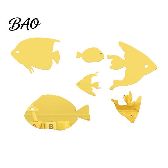 Tropical Fish Wall Decor Mirror Stickers, Self Adhesive Ocean Decals, Removable Wave Effect Stickers 3D Marine Life Art for Living Room Bedroom