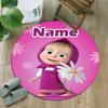 Customizable M-Masha and the Bear3 Round Non-Slip Carpet - Ideal for Garden, Picnic, Office, Perfect for Decoration, Suitable For All Seasons