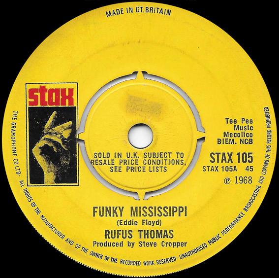 7-дюймовая пластинка RUFUS THOMAS Funky Mississippi So Hard To Get STAX105 Stax 1968 UK SoulFunk Б/у