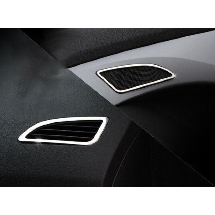 Для Hyundai Elantra 2011-2016 Хромированная сталь Декоративная накладка на верхний воздуховод панели приборов