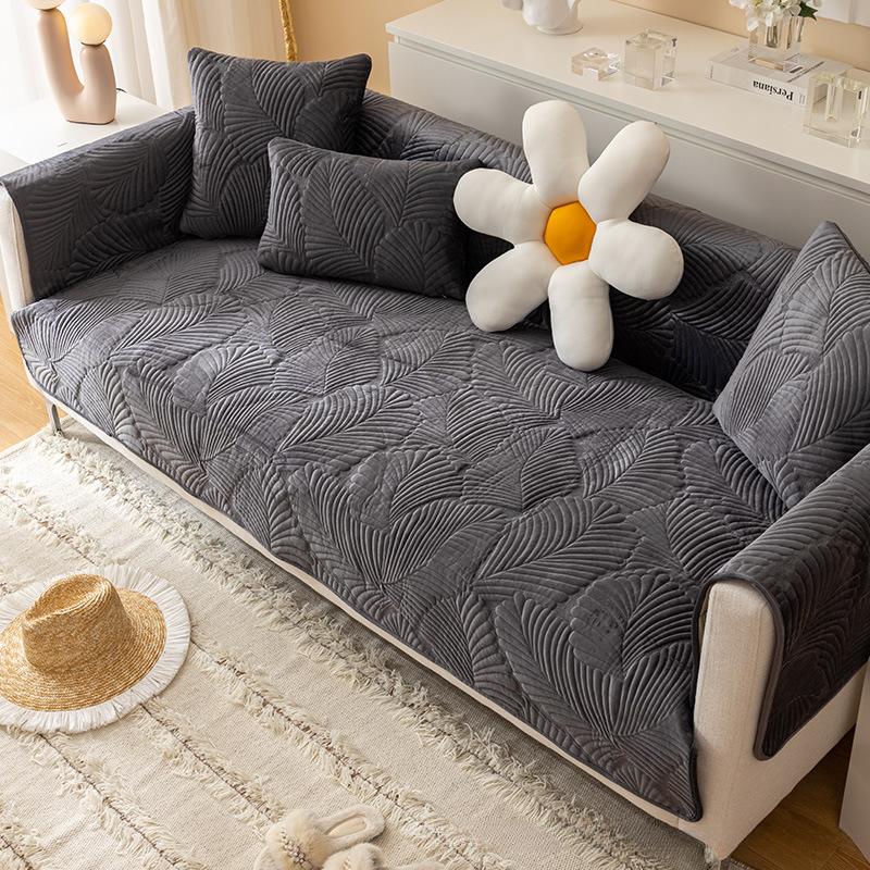 Простая подушка для дивана из чистого хлопка, универсальная подушка для всех сезонов, нескользящий высококачественный чехол для дивана, тканевая подушка, зимний стиль