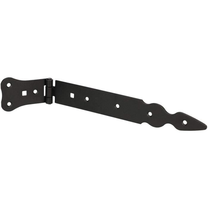 Charnière de porte - KOTARBAU - 250 mm - Acier inoxydable - Couleur noire - Résistante aux intempéries