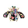Enamel Heart Bee Insect Brooch Pin Scarf Corsage Jewelry Gift