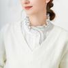 Women Sweet Ruffles Stand False Fake Collar Female White Button Down Half-shirt Lace False Collar Girls Detachable Collar