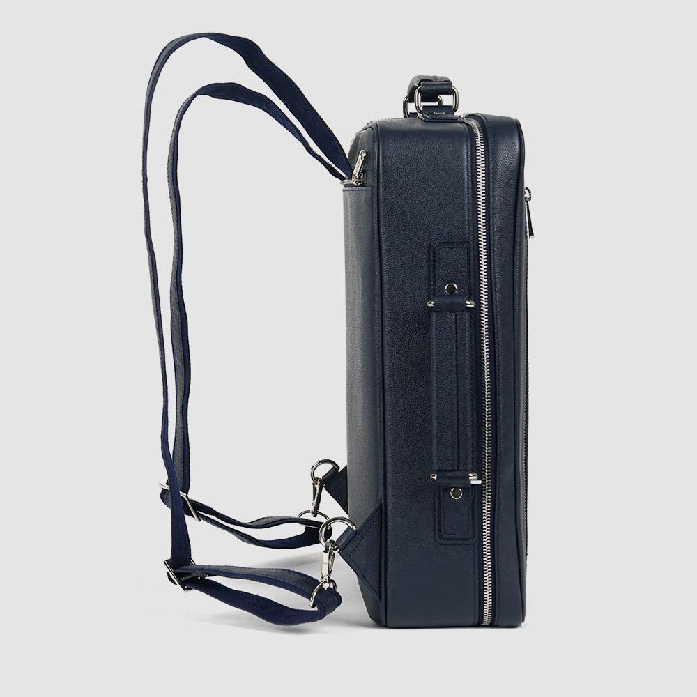 Lotuff Men'S Leather Multi Backpack Lo-1010 Nv