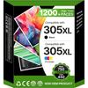 Картриджи с чернилами - 305XL - Черный и Цветной - Совместимы с HP DeskJet и Envy - Ресурс 650/430 страниц