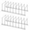 SANNO Pot Lid Holder Organizer, Pot Lid Rack Holder for Bakeware, Cutting Boards, Pots, Pans, Serving Trays, Cabinets, and Pantry, 2-Pack