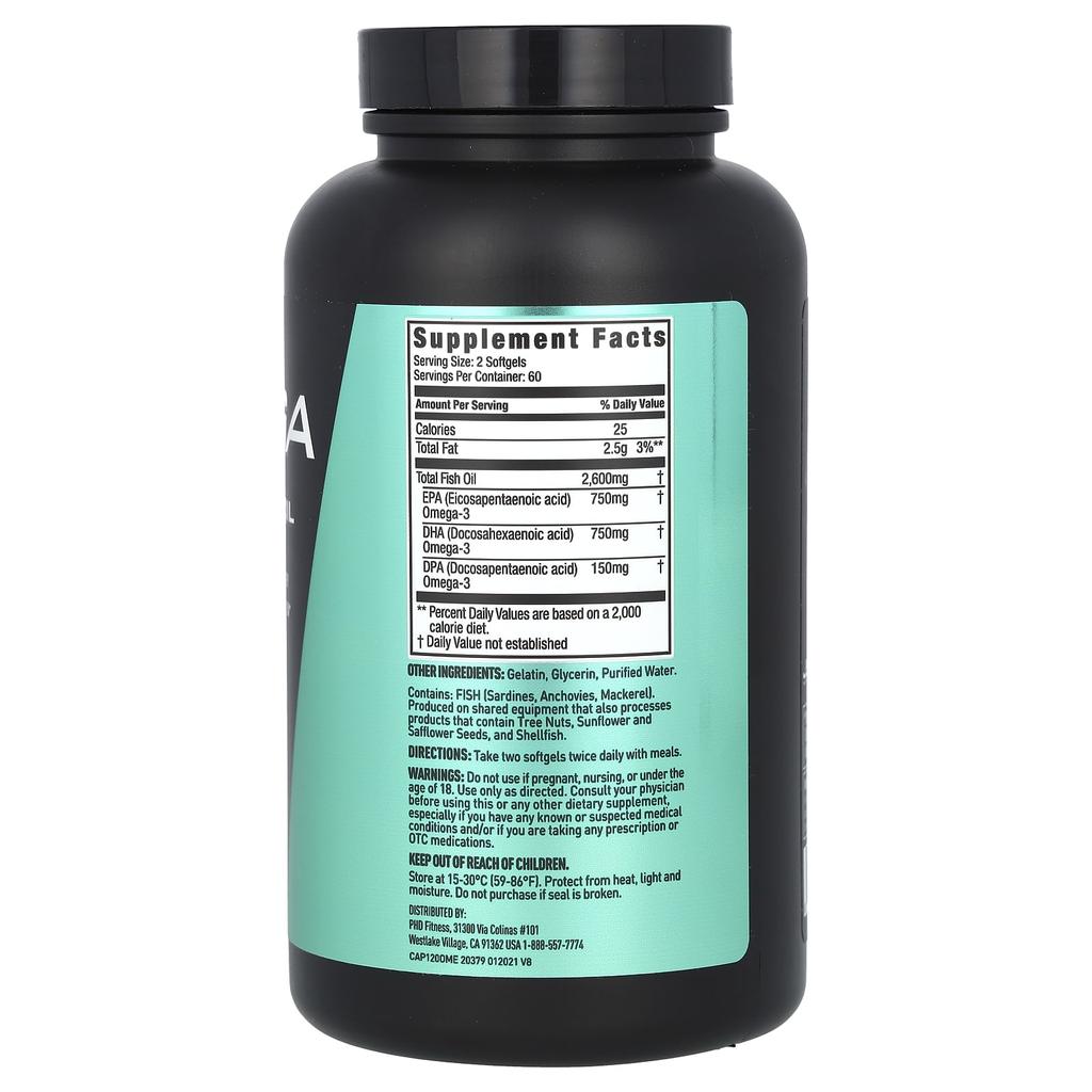 JYM Supplement Science, Omega 3, 120 softgels