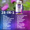 Pslalae Milk Thistle & Apple Cider Vinegar 28-in-1 Complex Capsules 120ct — with Artichoke, Dandelion & Turmeric, Daily Wellness Formula
