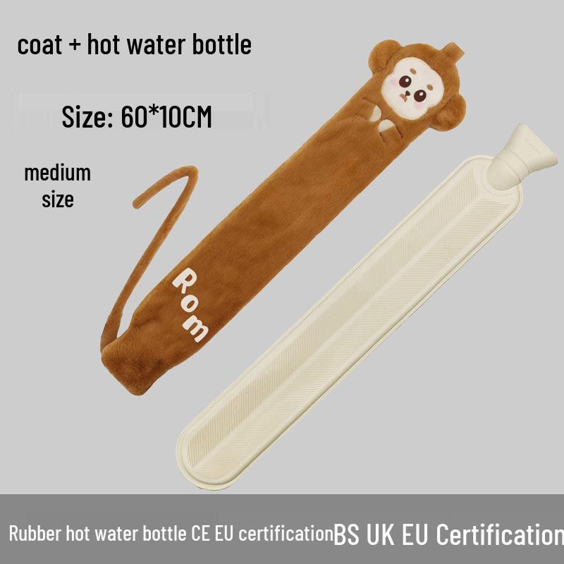 Explosion-Proof Hot Water Bottle: Rubber Design for Stomach and Feet, Long-Lasting Warmth