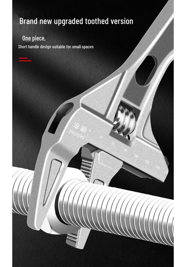 Large Opening Bathroom Wrench for Multifunctional Faucet, Hydronic Heating, and Drain Pipe Installation