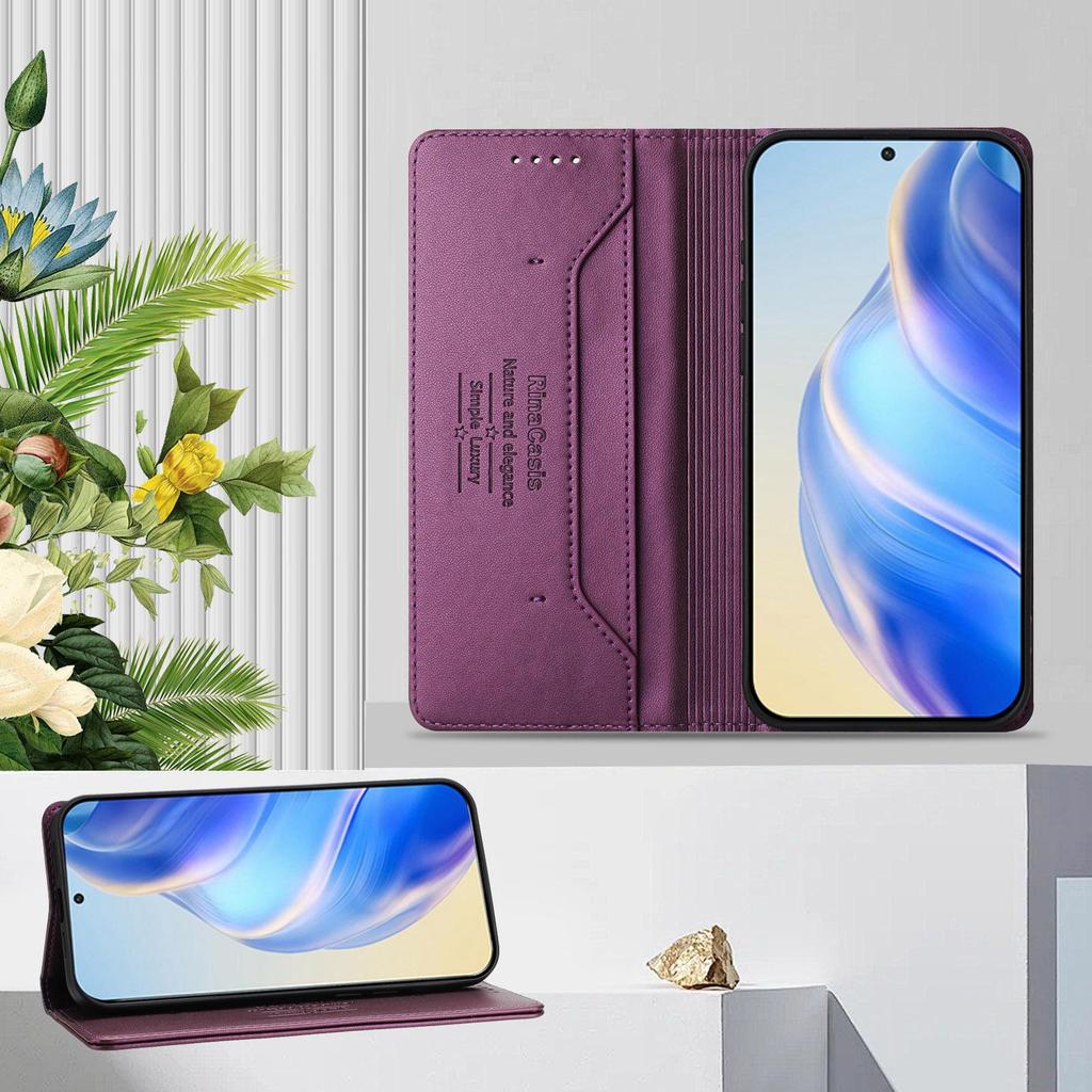 Роскошный магнитный чехол-кошелек из цельной кожи для телефона с подставкой-книжкой для iPhone 16, 15, Pro, Max, Samsung S25, Redmi 14C, Moto E15, Oppo A60, держатель для карт, откидная крышка