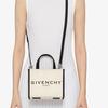 Givenchy Сумка-тоут с логотипом из жаккарда, на широком плечевом ремне, кожаная мини-сумка через плечо, женские сумки, черный, бежевый BB50N0B1H1-105