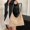 Fashion Rivet Shoulder Bag For Women Large Capacity Casual Handbags Simple Commuter Tote Bag Retro Suede Leather Underarm Bag AVE