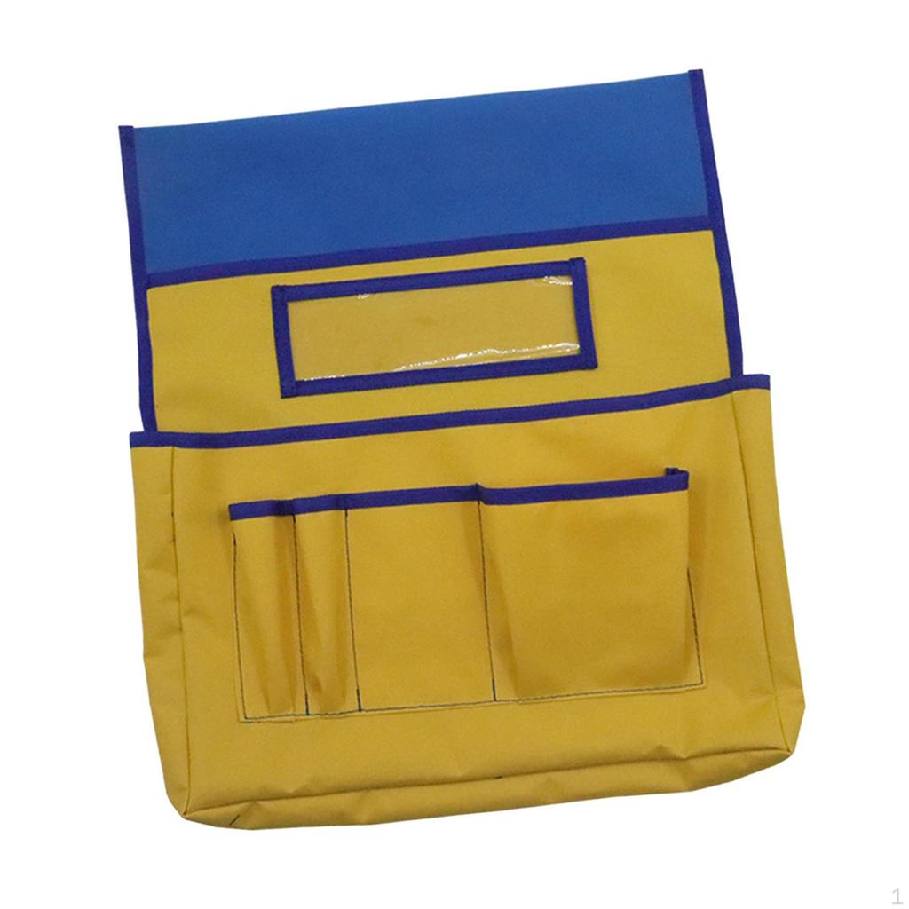 Карман для спинки стула, органайзер для стула Buddy с прорезью для именной бирки, для студентов и дома