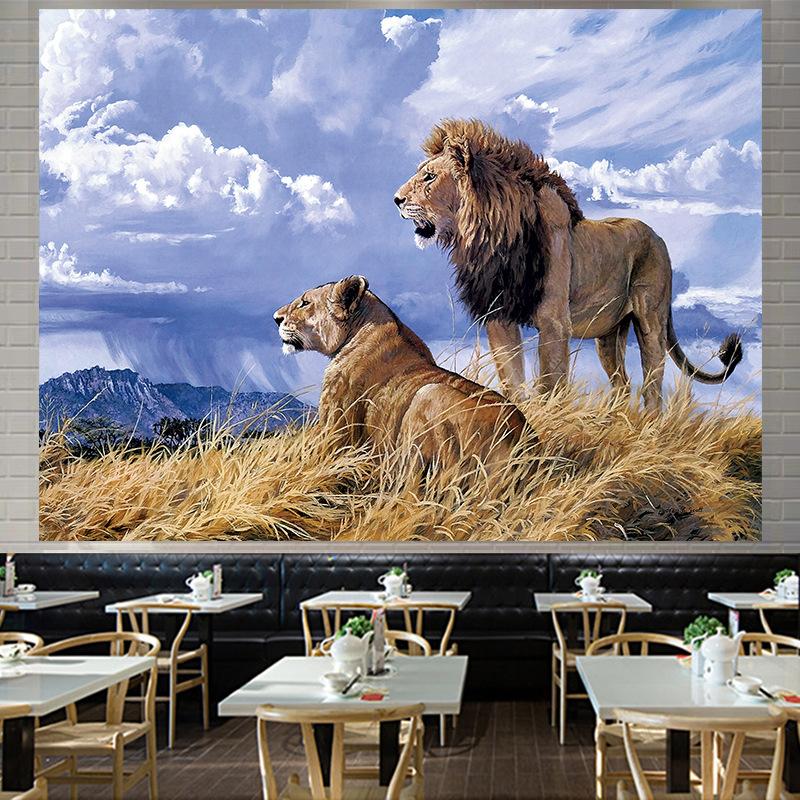 Скандинавский американский лесной тигр, большой гобелен, настенный гобелен с геометрическим рисунком, гобелен в стиле хиппи, домашний декор, эстетическое украшение