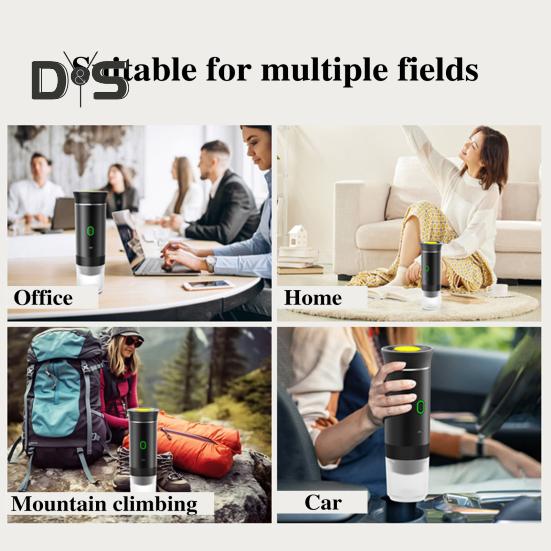 Портативная электрическая эспрессо-машина, кофемашина с сенсорным управлением, 15 бар, давление насоса, USB-зарядка, беспроводная кофемашина