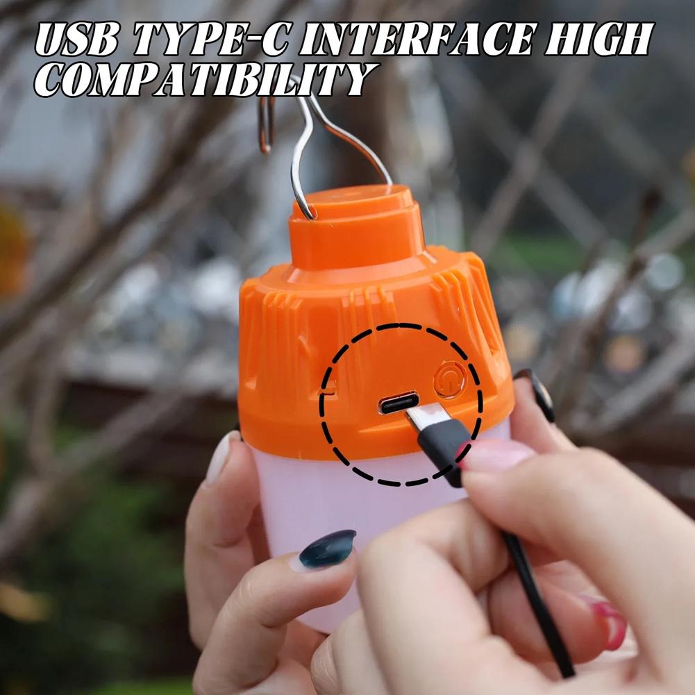 Портативный перезаряжаемый светодиодный уличный фонарь USB-зарядка Лампа Наружное Домашнее Аварийное освещение при отключении электричества