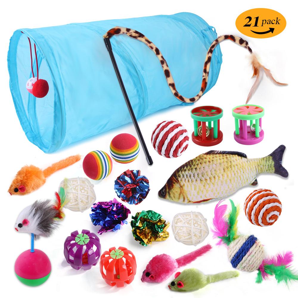 Набор игрушек для кошек «Трансграничный»: Интерактивный тизер, плюшевая мышь и звуковые игрушки