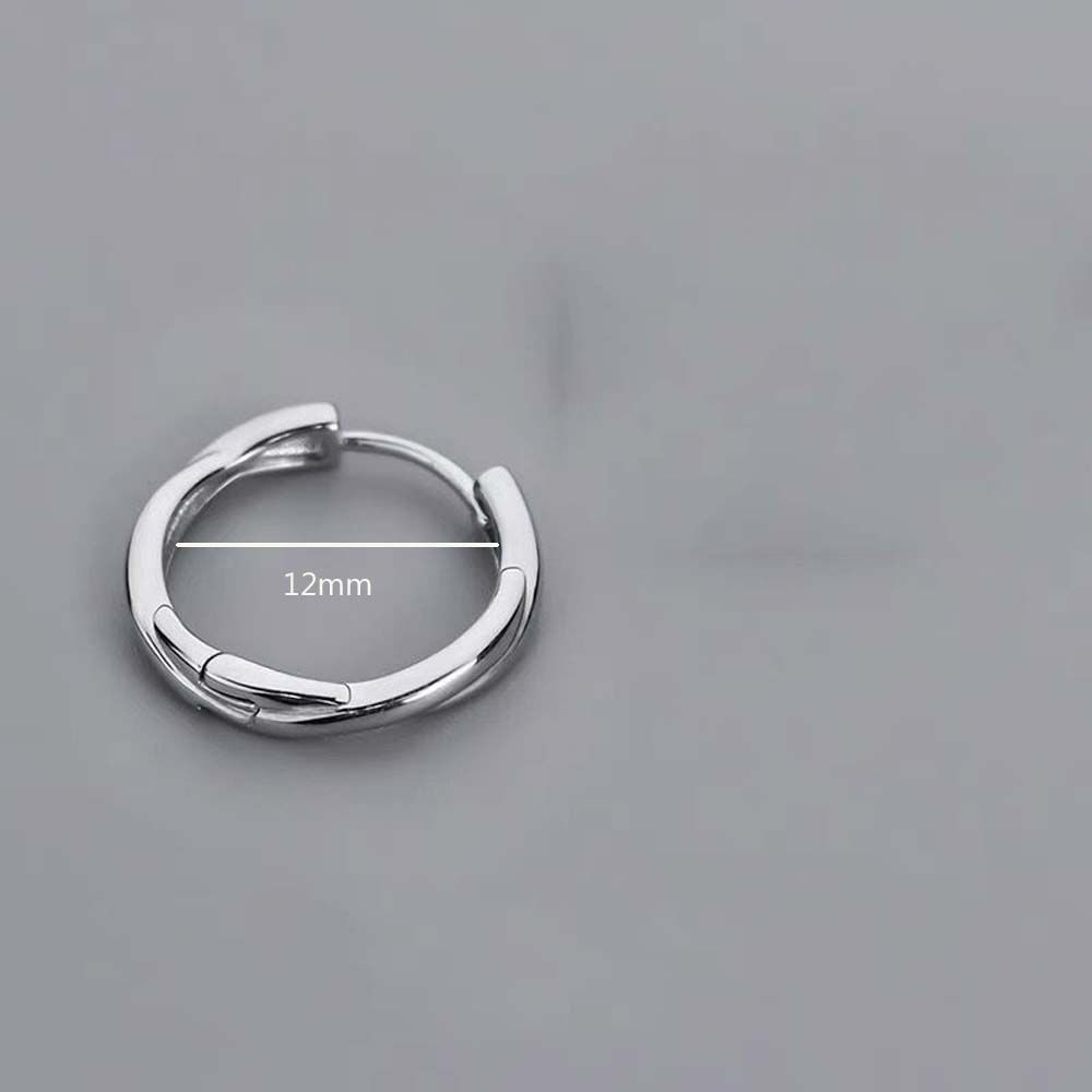 Круглые серьги-пусеты геометрической формы с закручиванием серебристого цвета для мужчин, серьги-кольца в панк-стиле