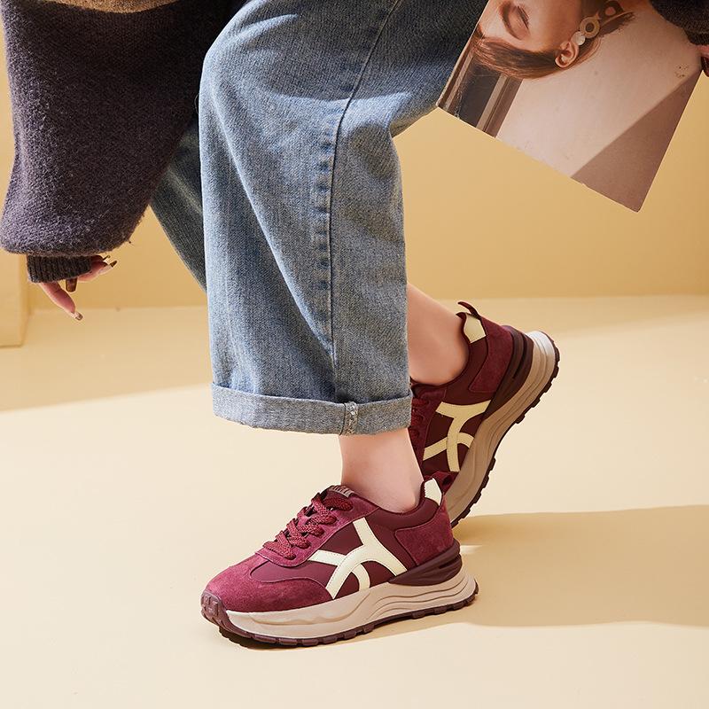 New Dad Shoes for Women, Fashionable Thick-soled Sports Single Shoes