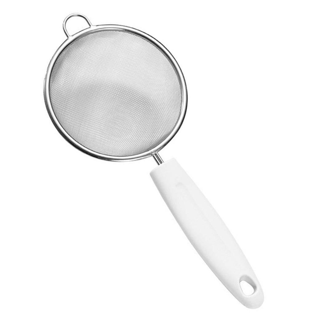 Скиммер с мелкой сеткой из нержавеющей стали, мелкий сетчатый дуршлаг для еды, кухонный инструмент для жарки для фильтрации масла, снятия жира и пены