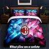 AC Milan Design Bed Bedding Set 1 Duvet Cover + 2 Pillowcases Soft Breathable Household Bed Linens